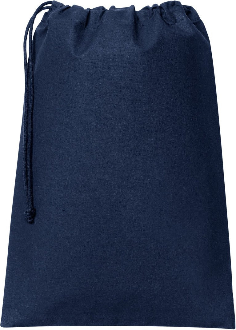 Front View of RiverBlNv Port Authority Core Cotton Drawstring Bag BG0350