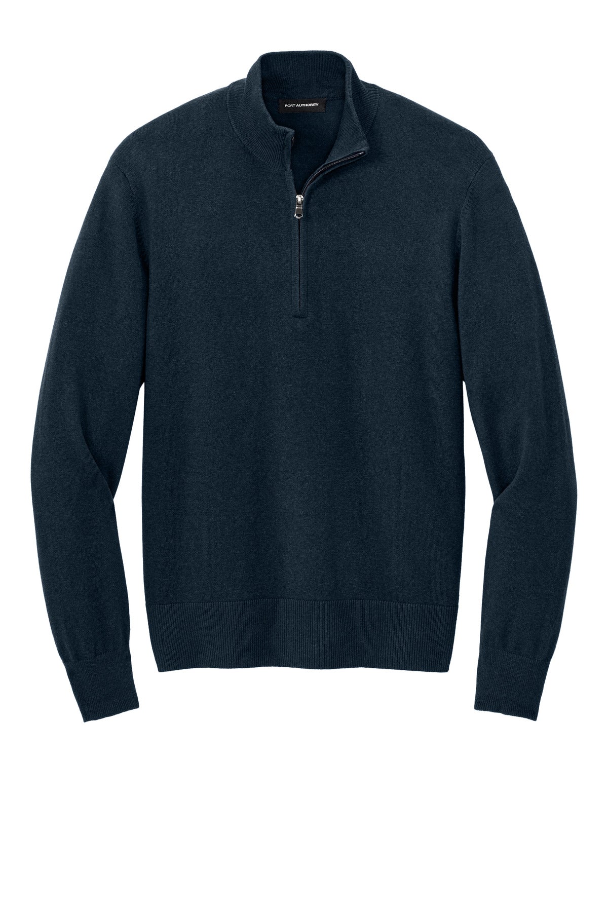 Front View of RiverBlNv Port Authority Easy Care 1/4-Zip Sweater SW2900