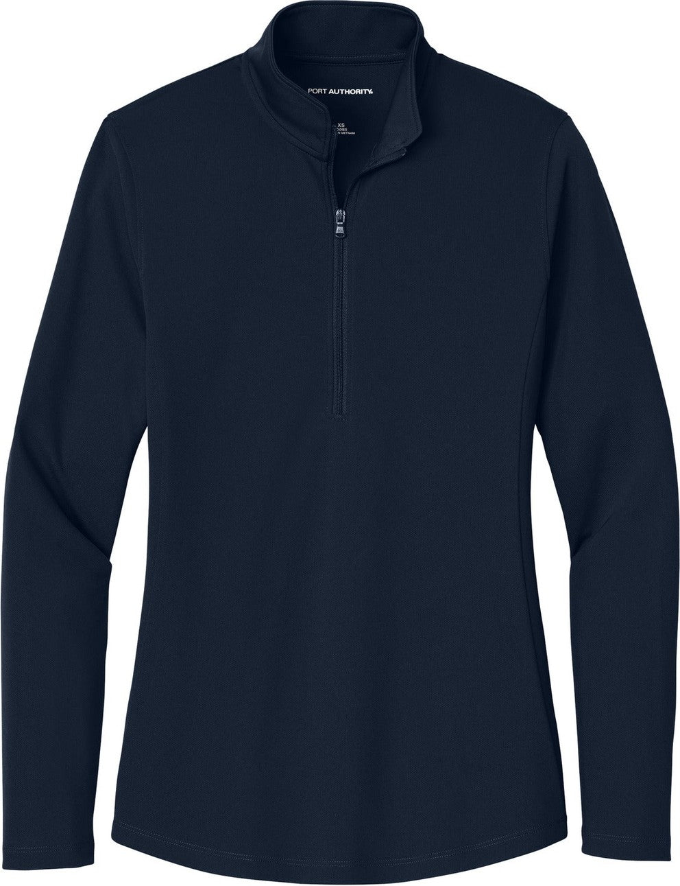 Front View of RiverBlNv Port Authority Women's Dry Zone UV Micro-Mesh 1/4-Zip LK112