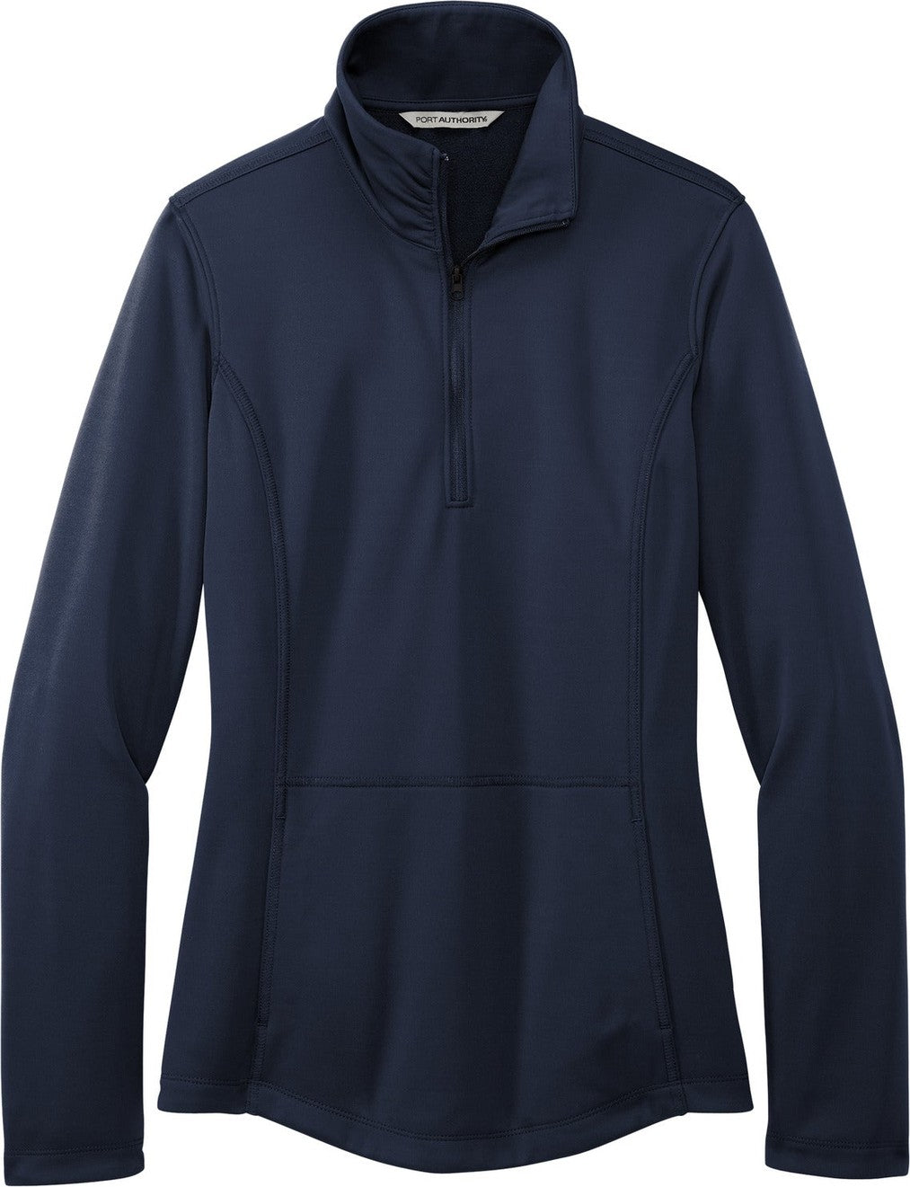 Front View of RiverBlNv Port Authority Women's Smooth Fleece 1/4-Zip L804