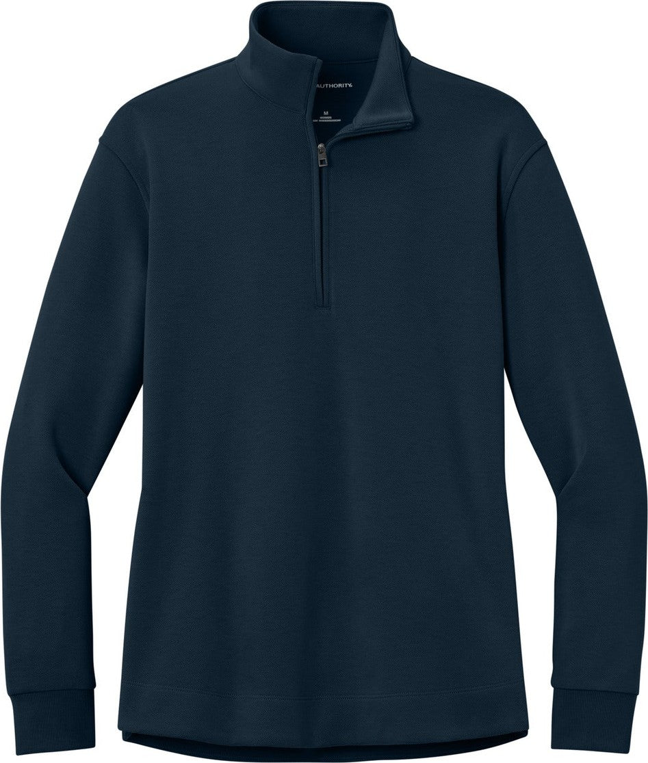 Front View of RiverBlNv Port Authority Women's Wearever Signature Double Pique 1/4-Zip LK210