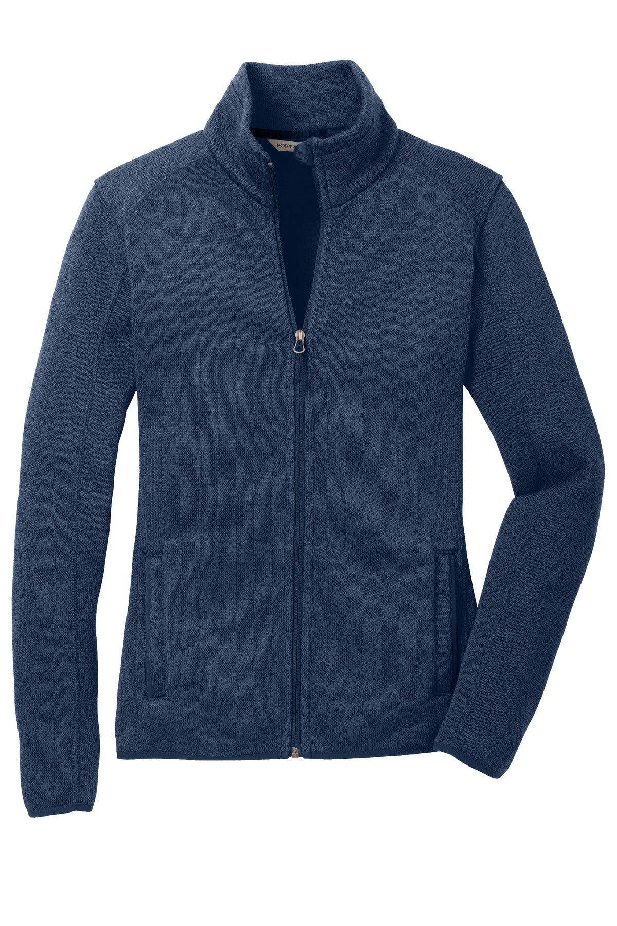 Front View of RiverBlNvH Port Authority Women's Sweater Fleece Jacket. L232