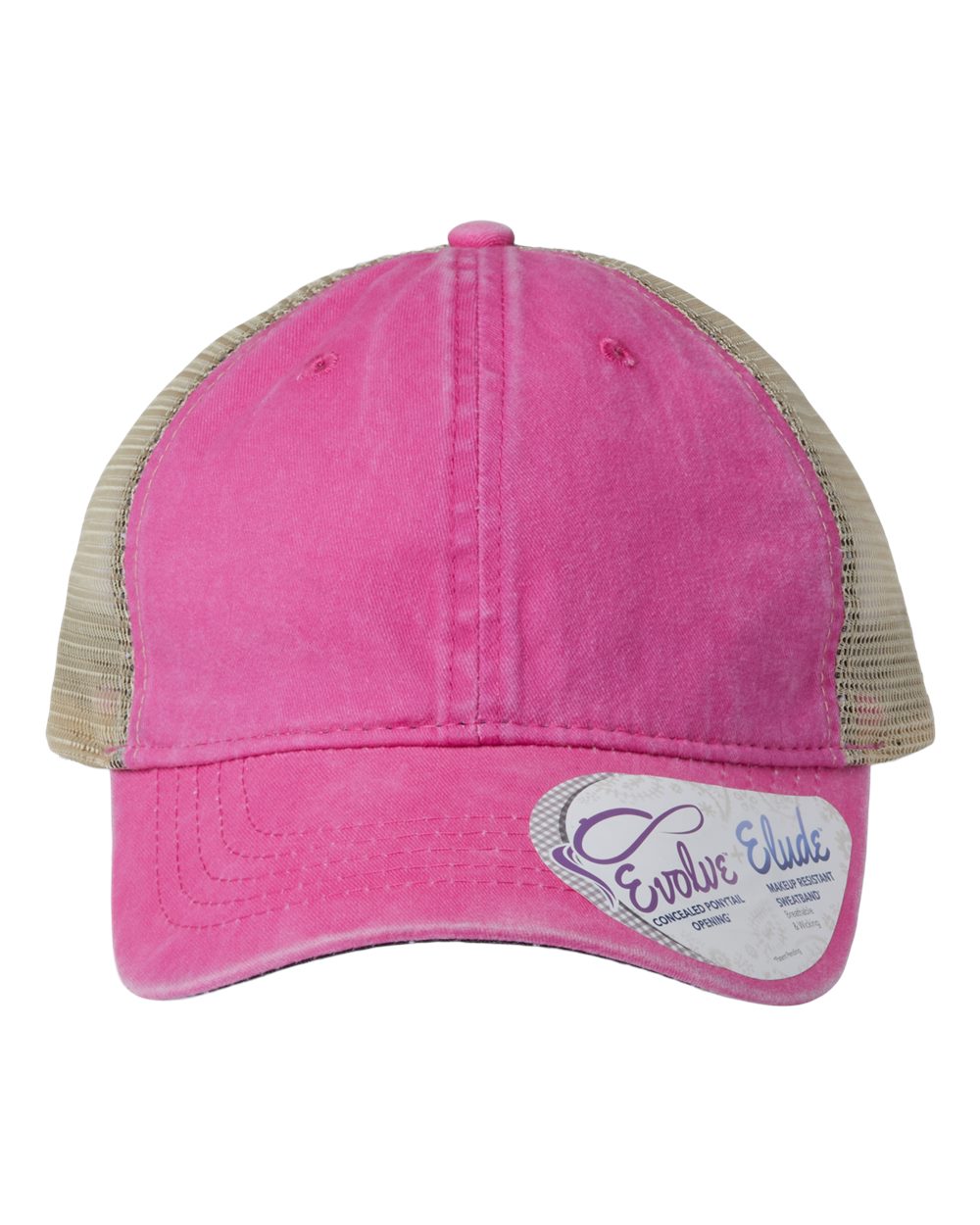 Rose/ Polka Dots Women's Washed Mesh-Back Cap - TESS