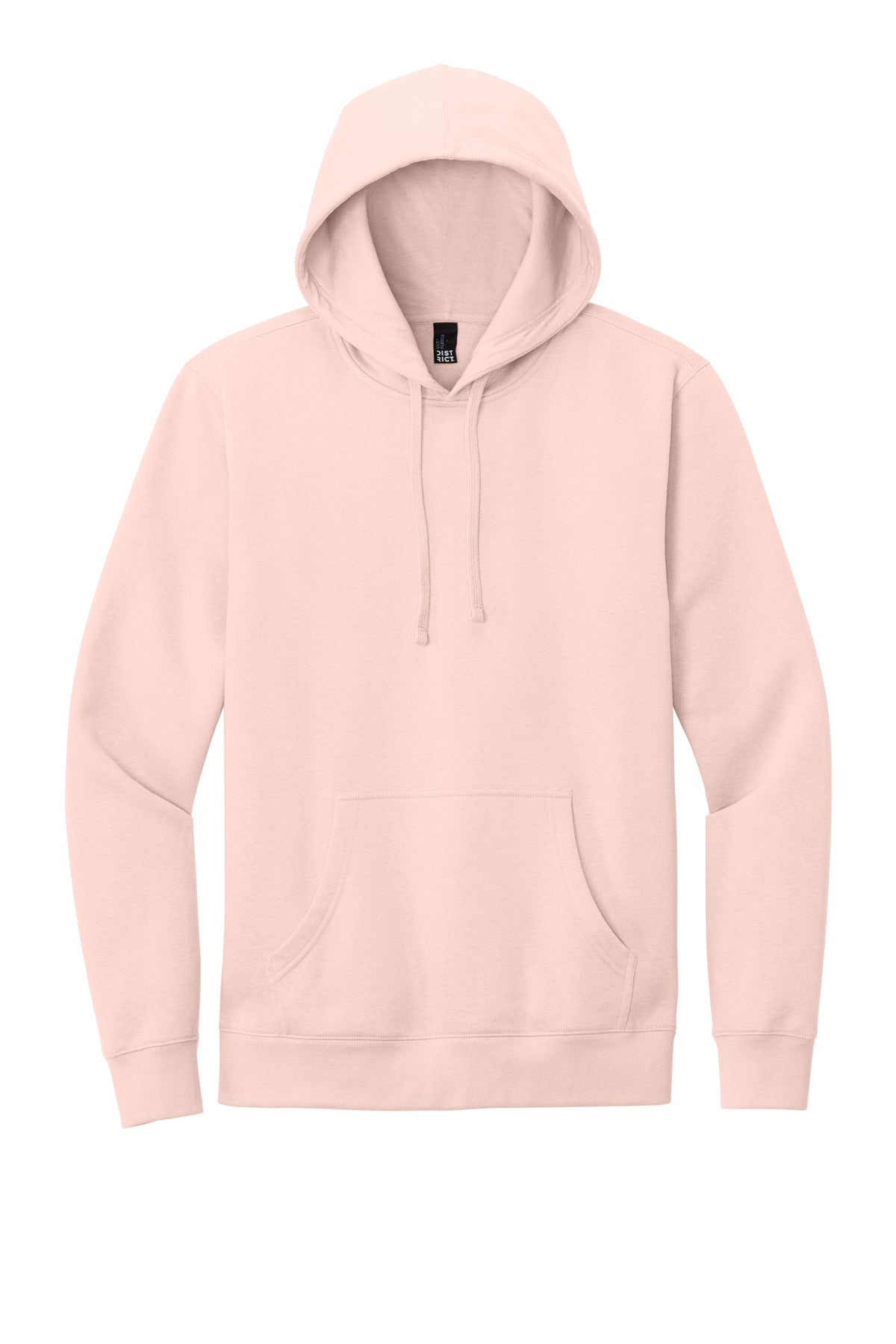 Front View of Rosewater Pink District V.I.T. Fleece Hoodie DT6100