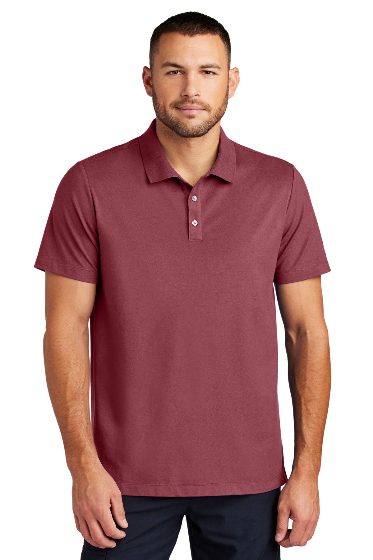 Front View of Rosewood Mercer+Mettle Stretch Pique Polo MM1004