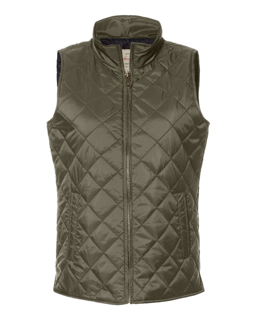 Front View of Rosin Women's Vintage Diamond Quilted Vest - W207359