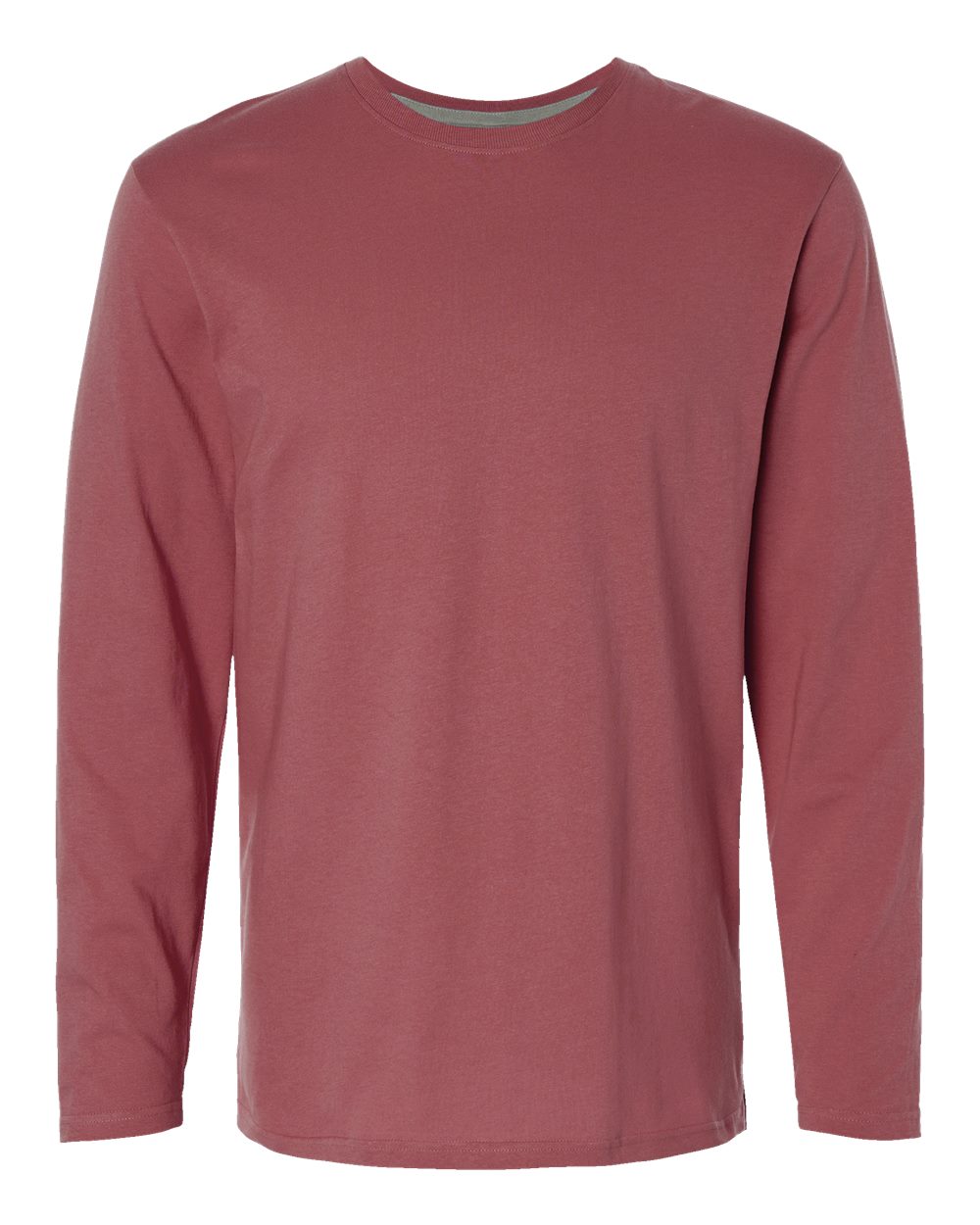 Front View of Rouge Fine Jersey Long Sleeve Tee - 6918