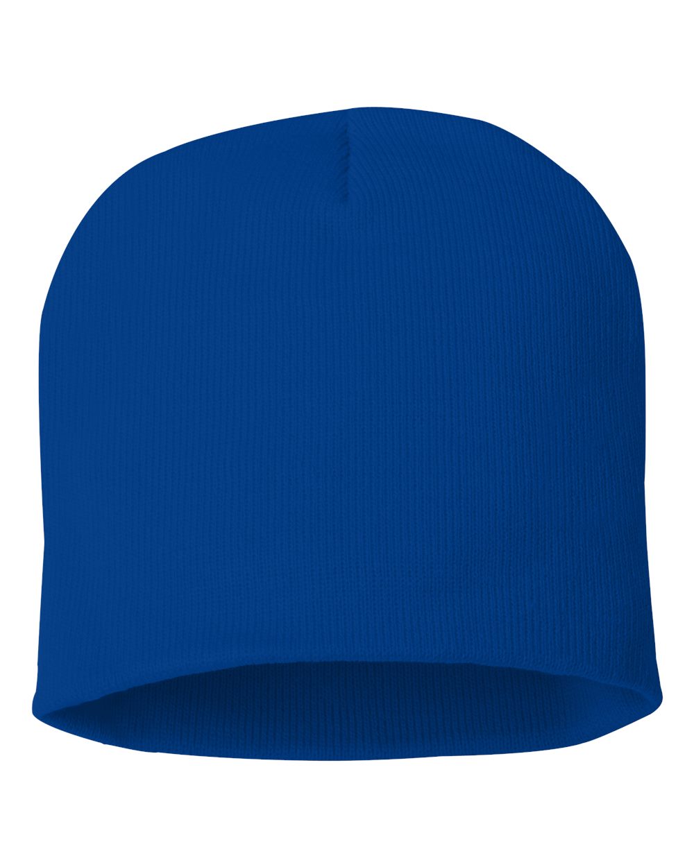 Front View of Royal Blue 8" Beanie - SP08