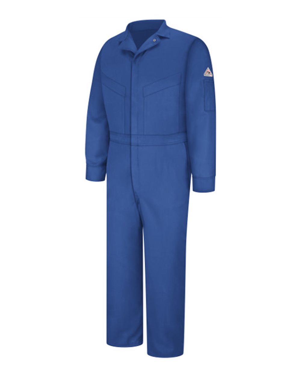 Front View of Royal Blue Deluxe Coverall - CLD4