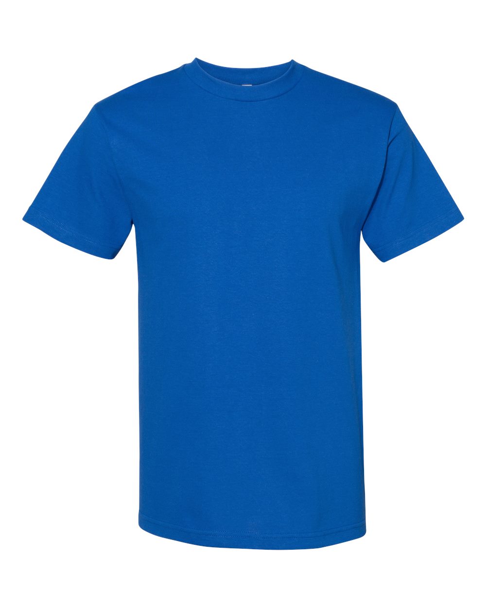 Front View of Royal Blue Heavyweight Cotton Tee - 1301