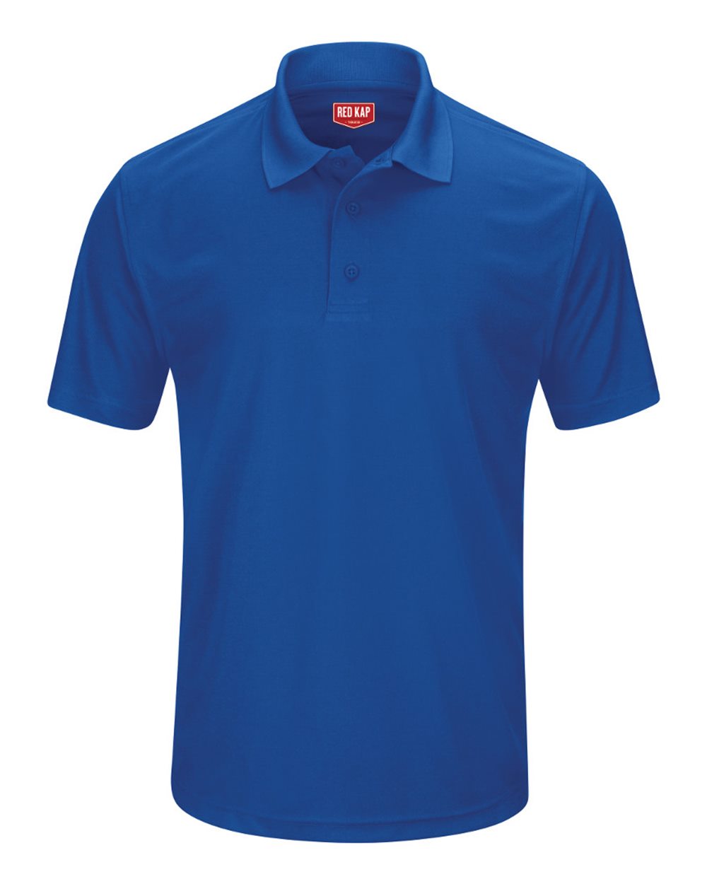 Front View of Royal Blue Short Sleeve Performance Knit Pocketless Core Polo - SK96
