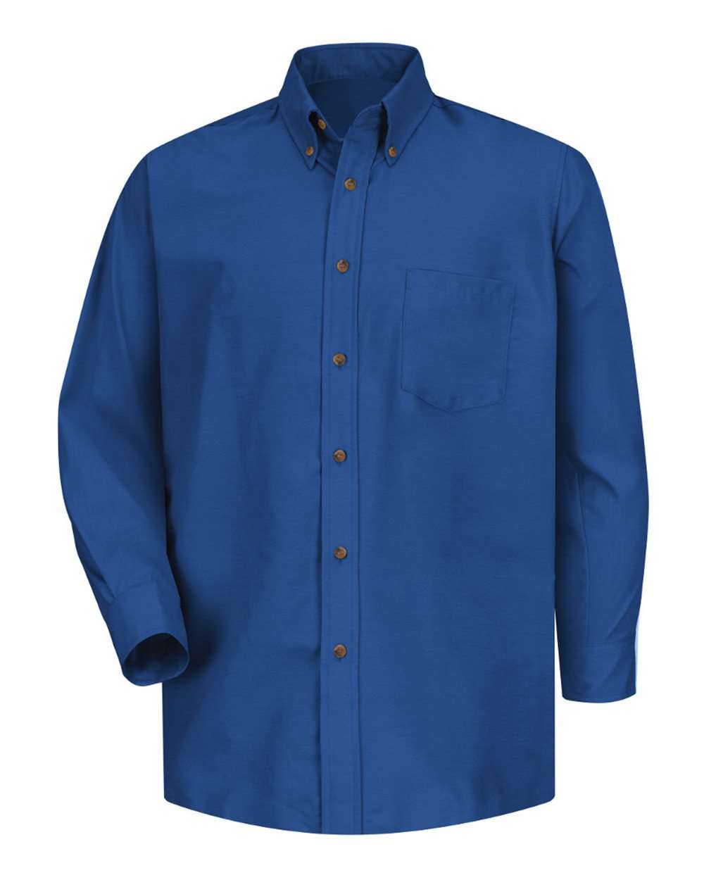 Front View of Royal Blue - Sleeve 32/33 Poplin Dress Shirt - SP90