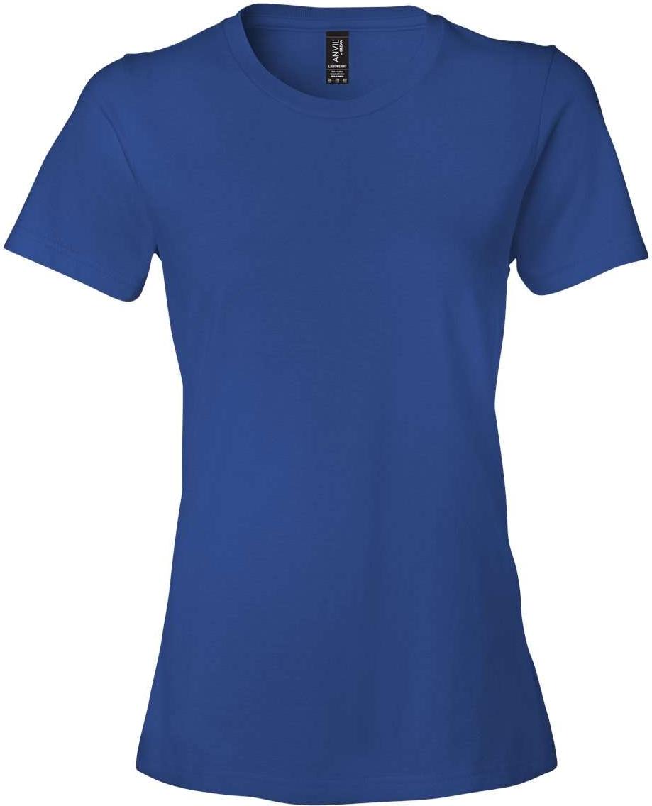 Front View of Royal Blue Softstyle® Women’s Lightweight T-Shirt - 880