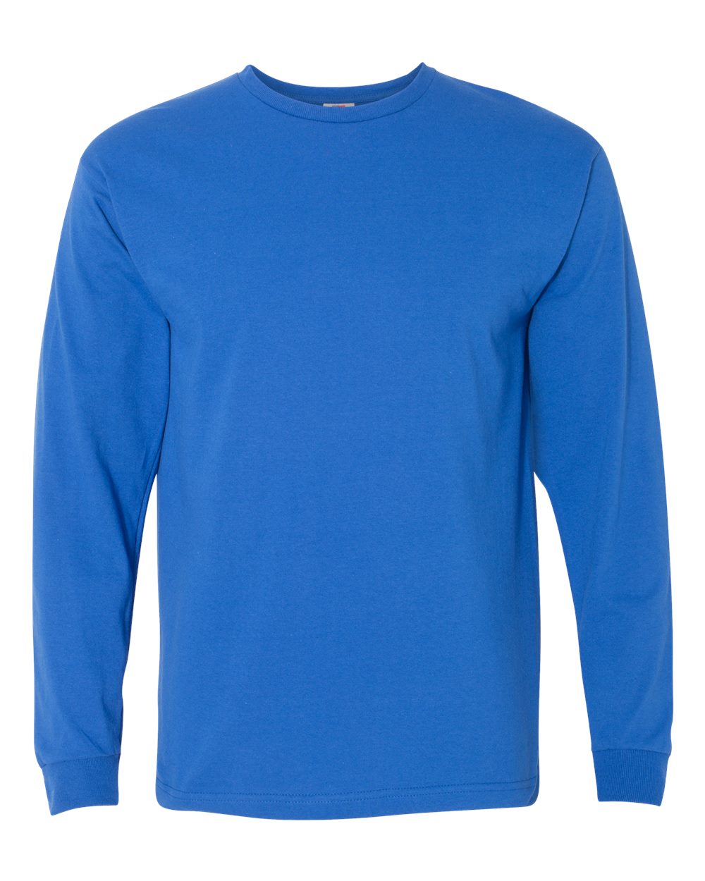 Front View of Royal Blue USA-Made Long Sleeve T-Shirt - 5060