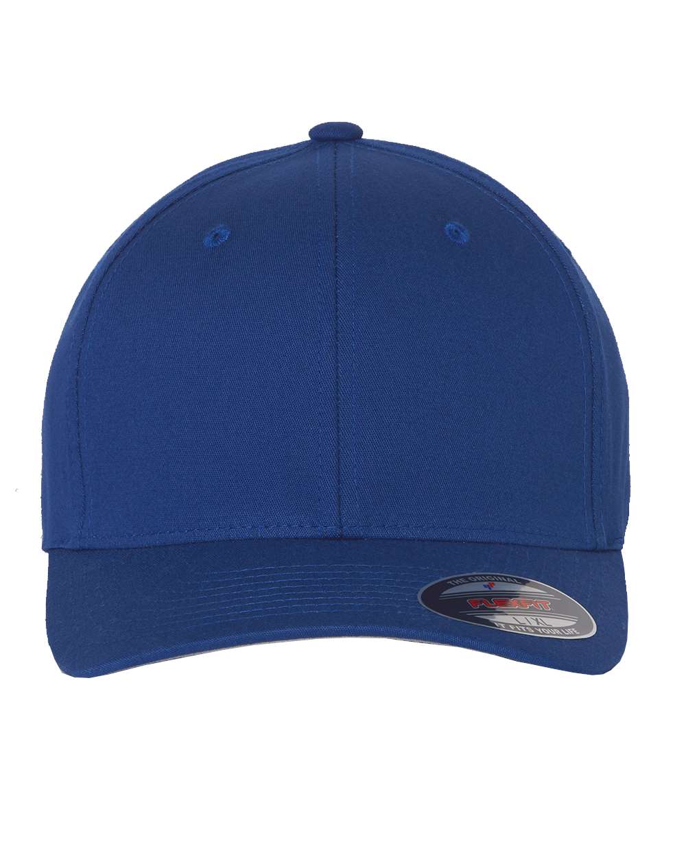 Front View of Royal Blue V-Flexfit® Cotton Twill Cap - 5001
