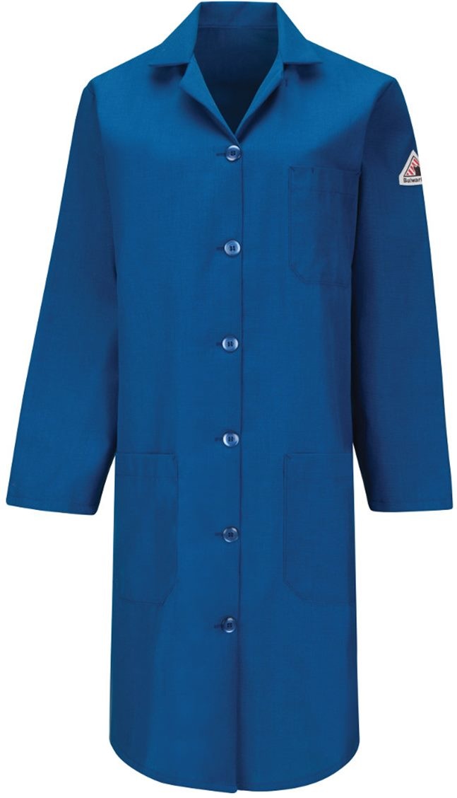 Front View of Royal Blue Women&#39;s Lab Coat - Nomex® IIIA - 4.5 oz. - KNL3