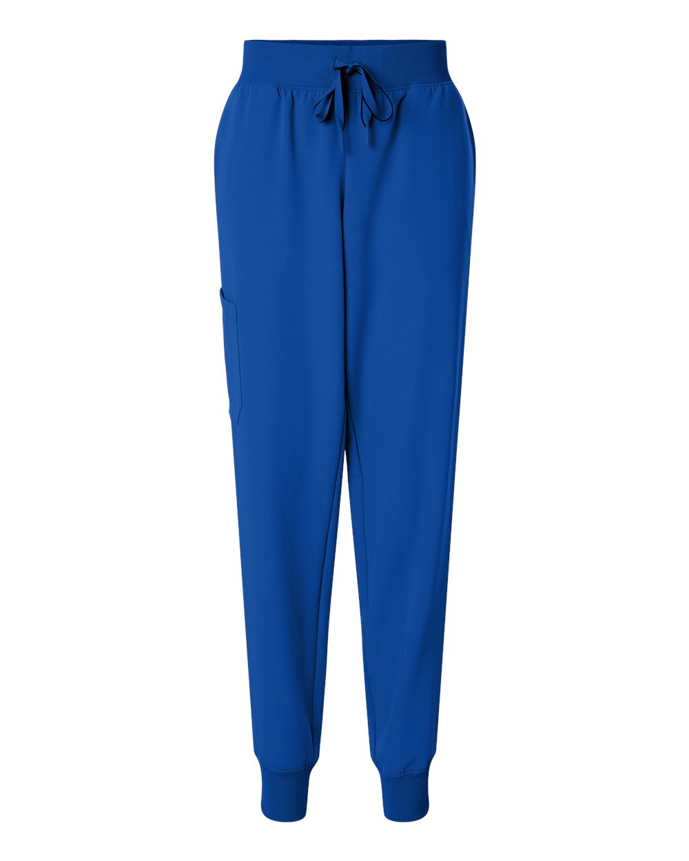 Front View of Royal Blue Women's Silex Knit-Waist Scrub Joggers - Petite Sizes - W20003P