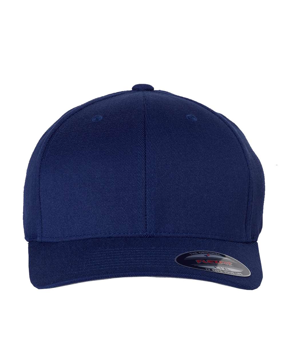 Front View of Royal Blue Wool-Blend Cap - 6477