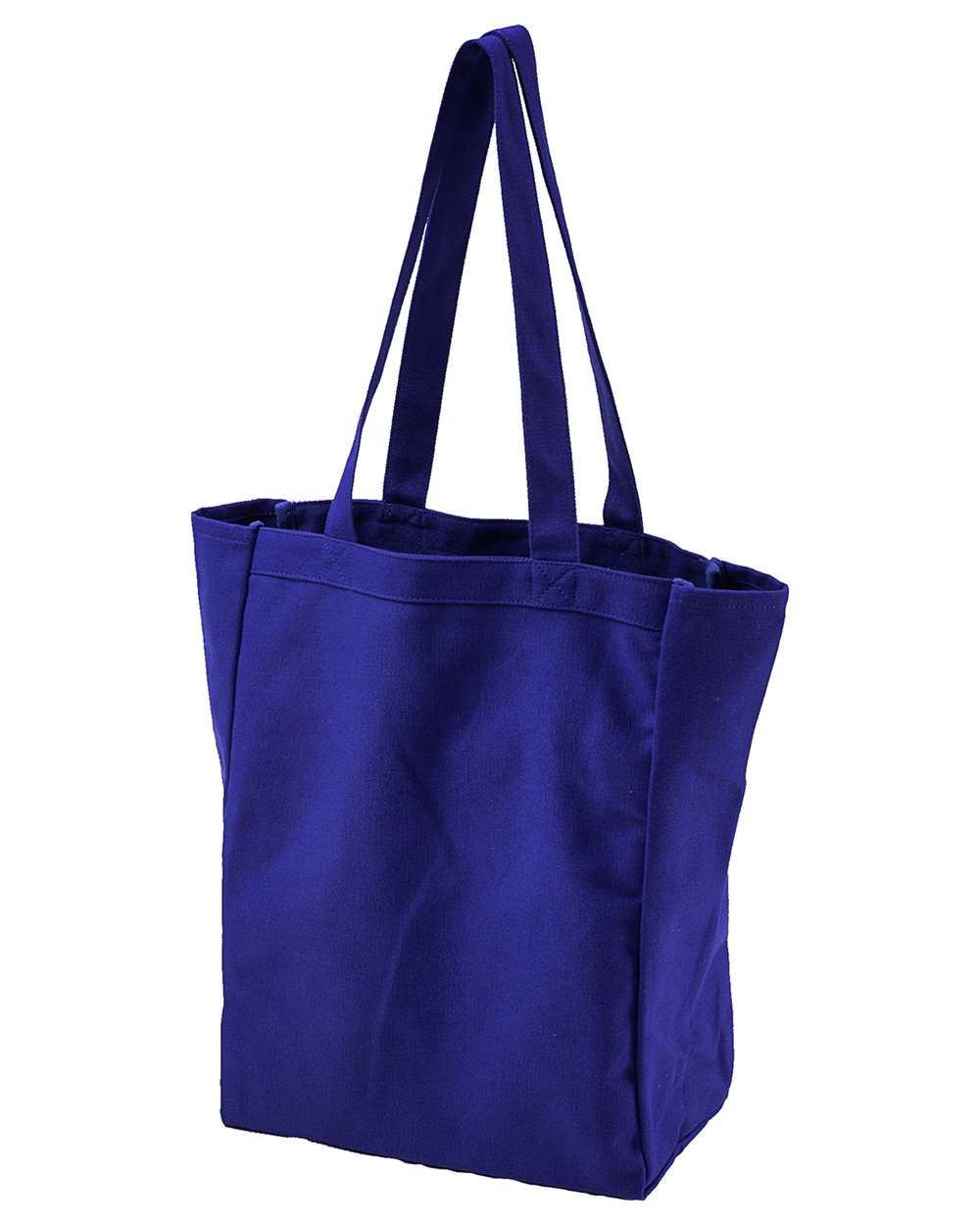 Front View of Royal Canvas Book Tote - BE008