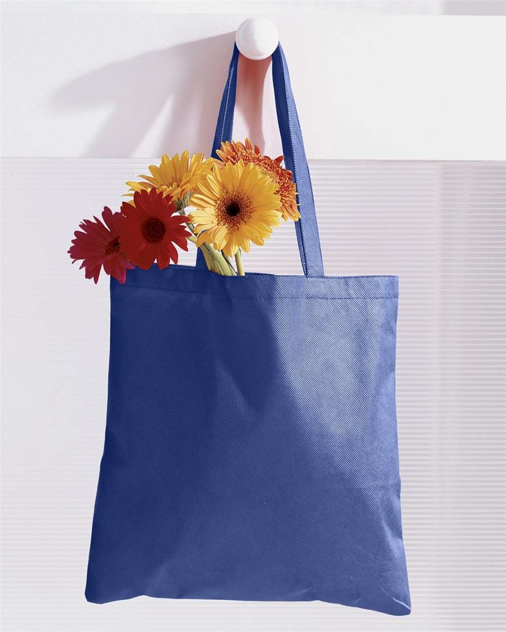 Front View of Royal Canvas Tote - BE003