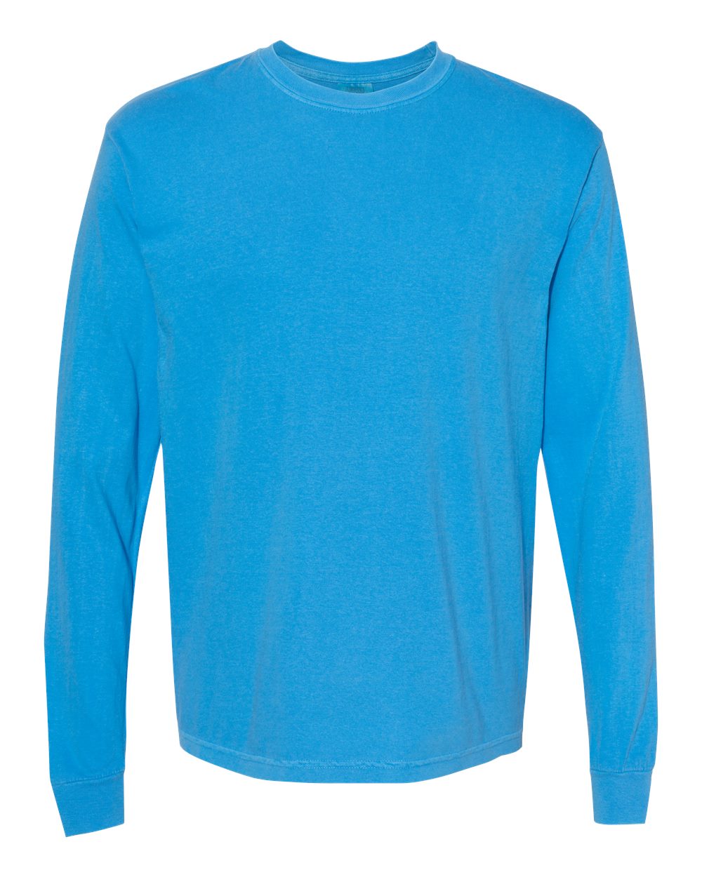 Front View of Royal Caribe Garment-Dyed Heavyweight Long Sleeve T-Shirt - 6014