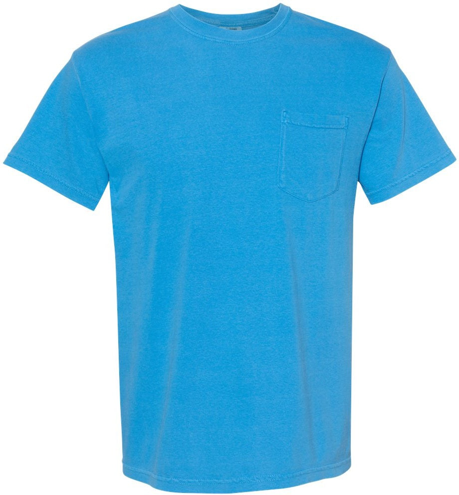 Front View of Royal Caribe Garment-Dyed Heavyweight Pocket T-Shirt - 6030