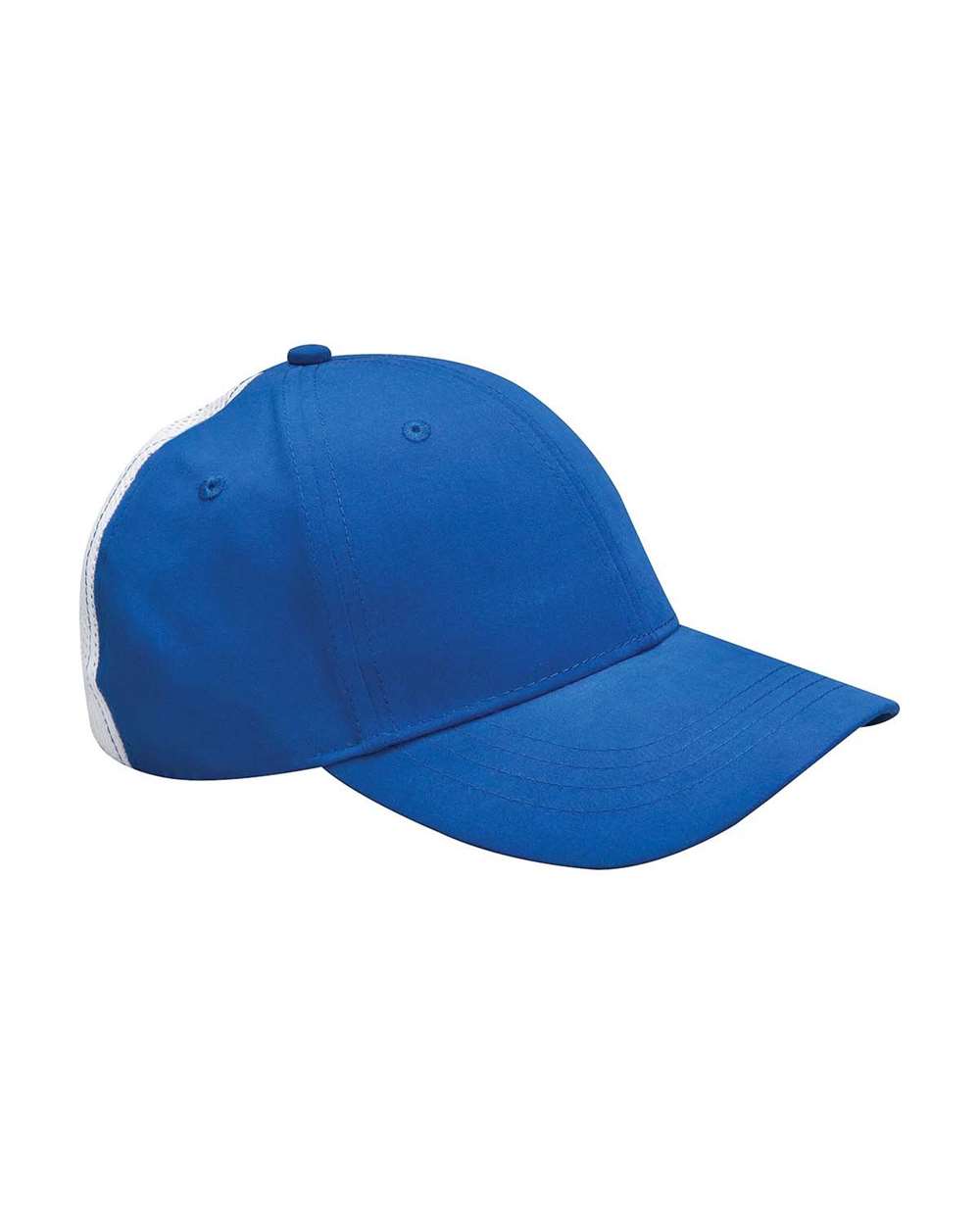 Front View of Royal Contrast Back Stripe Clubhouse Cap - PE105