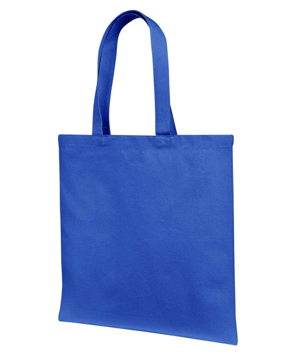 Front View of Royal Cotton Canvas Tote Bag With Self Fabric Handles - LB85113