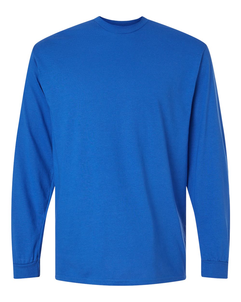 Front View of Royal DryBlend® 50/50 Long Sleeve T-Shirt - 8400