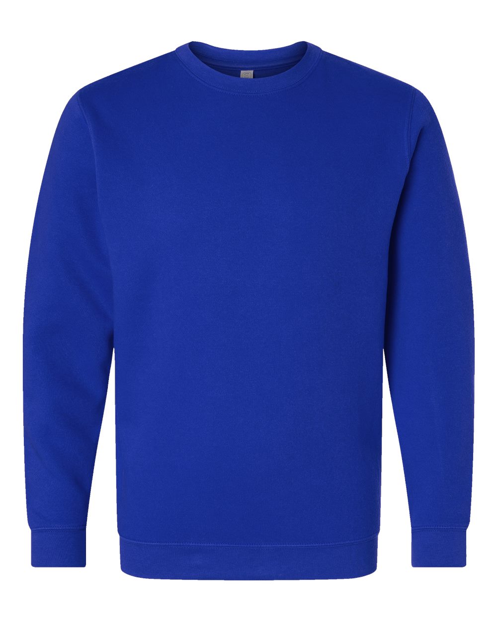 Front View of Royal Elevated Fleece Crewneck Sweatshirt - 6925