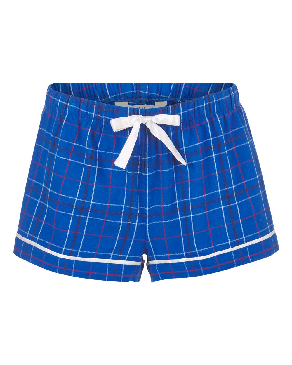 Front View of Royal Field Day Plaid Women's Flannel Shorts - BW6501