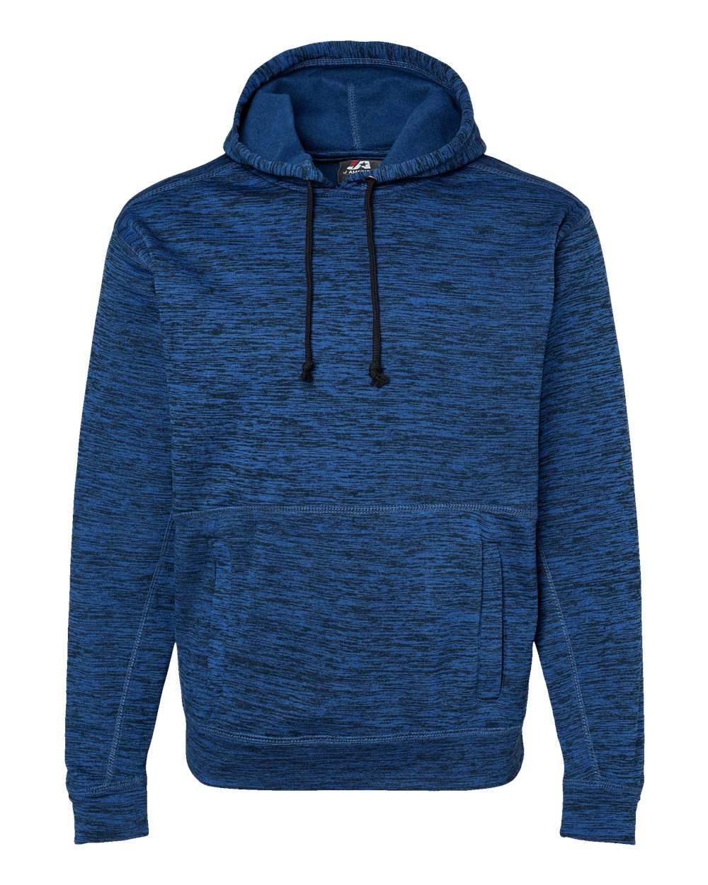 Front View of Royal Fleck Cosmic Fleece Hooded Sweatshirt - 8613