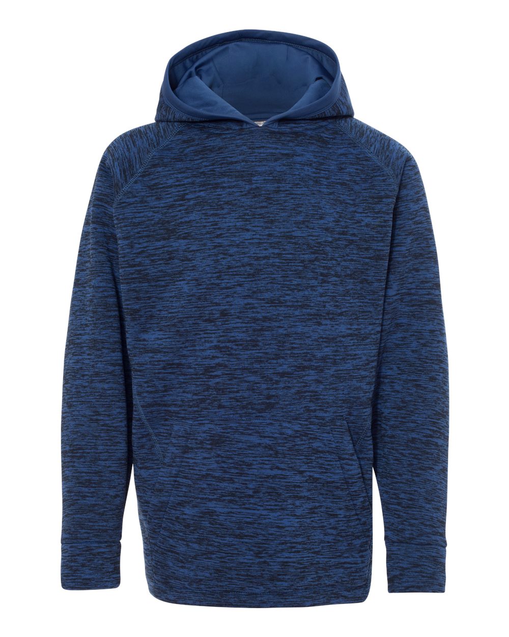 Front View of Royal Fleck/ Royal Youth Cosmic Fleece Hooded Sweatshirt - 8610