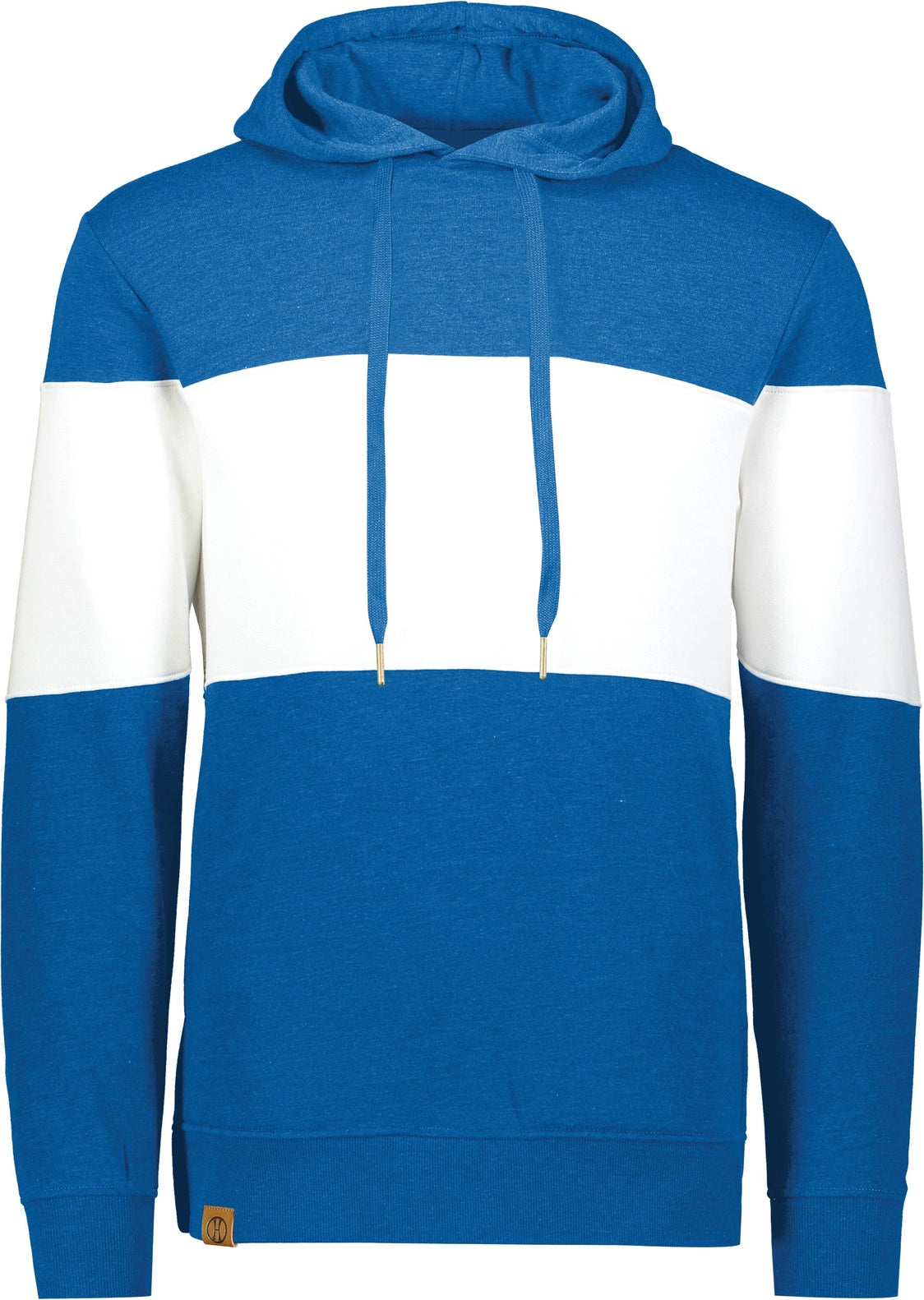 Front View of ROYAL HEATHER/WHITE ALL-AMERICAN HOODIE