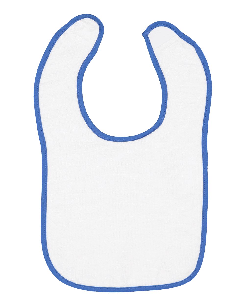 Front View of Royal Infant Contrast Trim Terry Bib - 1003