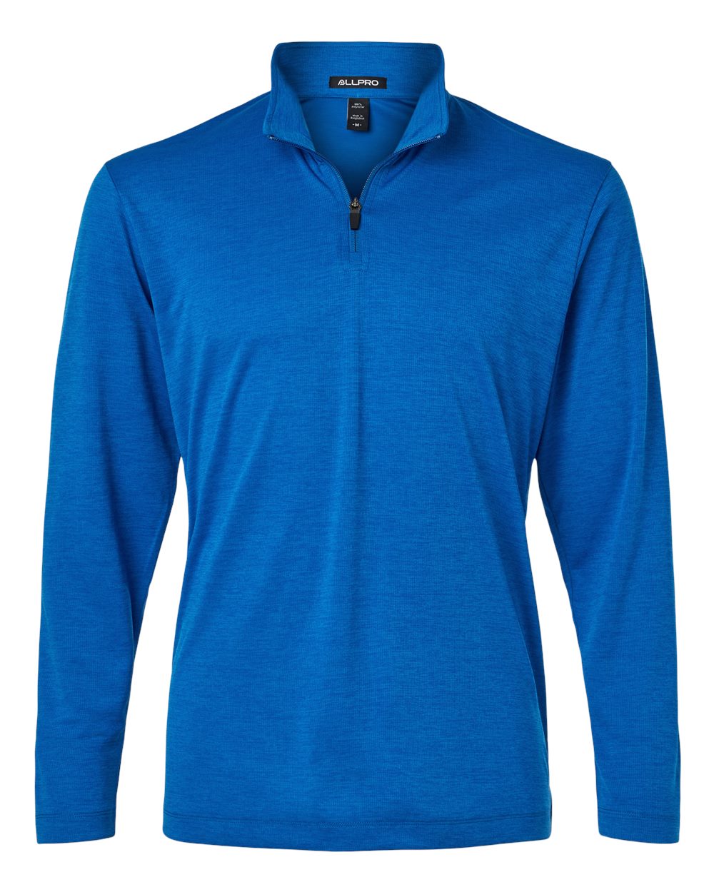 Front View of Royal Melange Performance Mélange Quarter-Zip Pullover - 4HM700