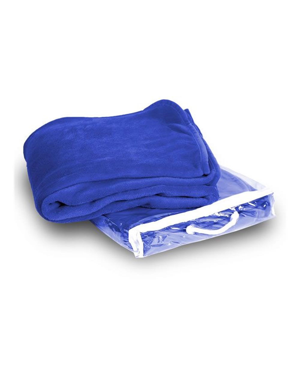 Front View of Royal Micro Coral Fleece Blanket - 8707