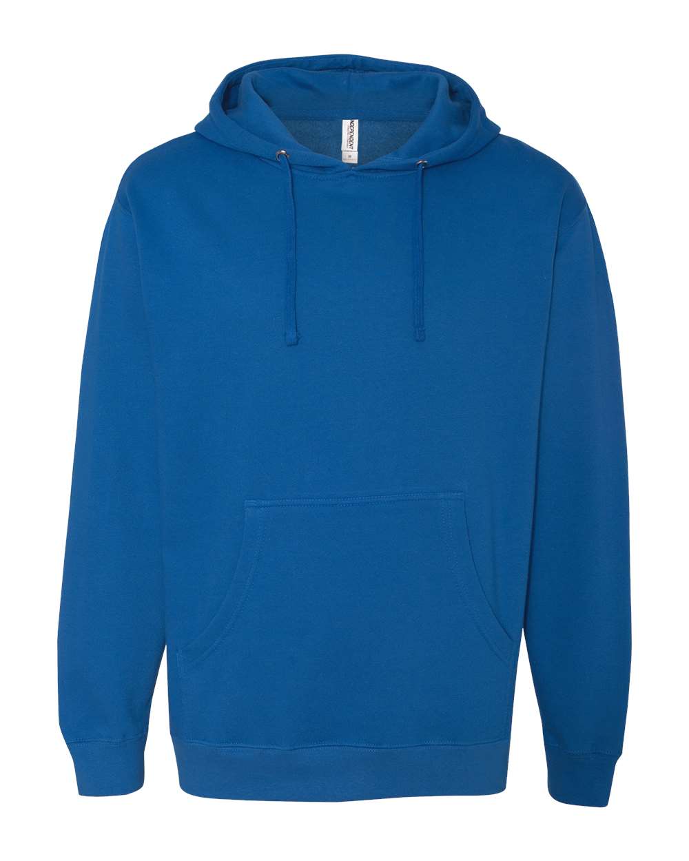 Front View of Royal Midweight Hooded Sweatshirt - SS4500