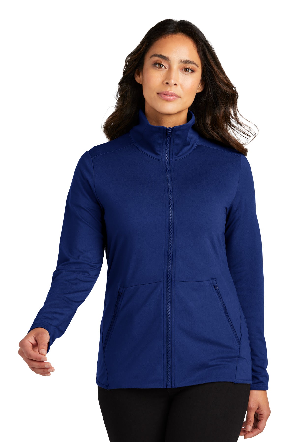 Front View of Royal Port Authority Women's Accord Stretch Fleece Full-Zip LK595