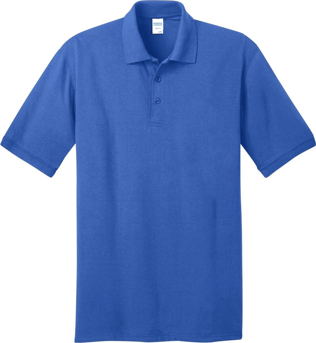 Front View of Royal Port & Co Core Blend Jersey Knit Polo. KP55