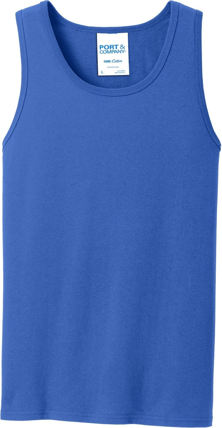 Front View of Royal Port & Co Core Cotton Tank Top. PC54TT