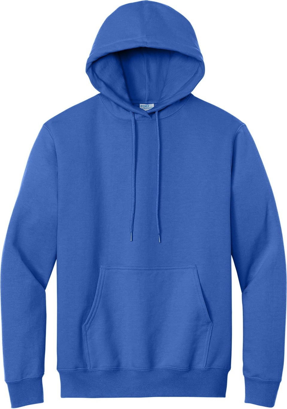 Front View of Royal Port & Co Tall Essential Fleece Pullover Hooded Sweatshirt. PC90HT
