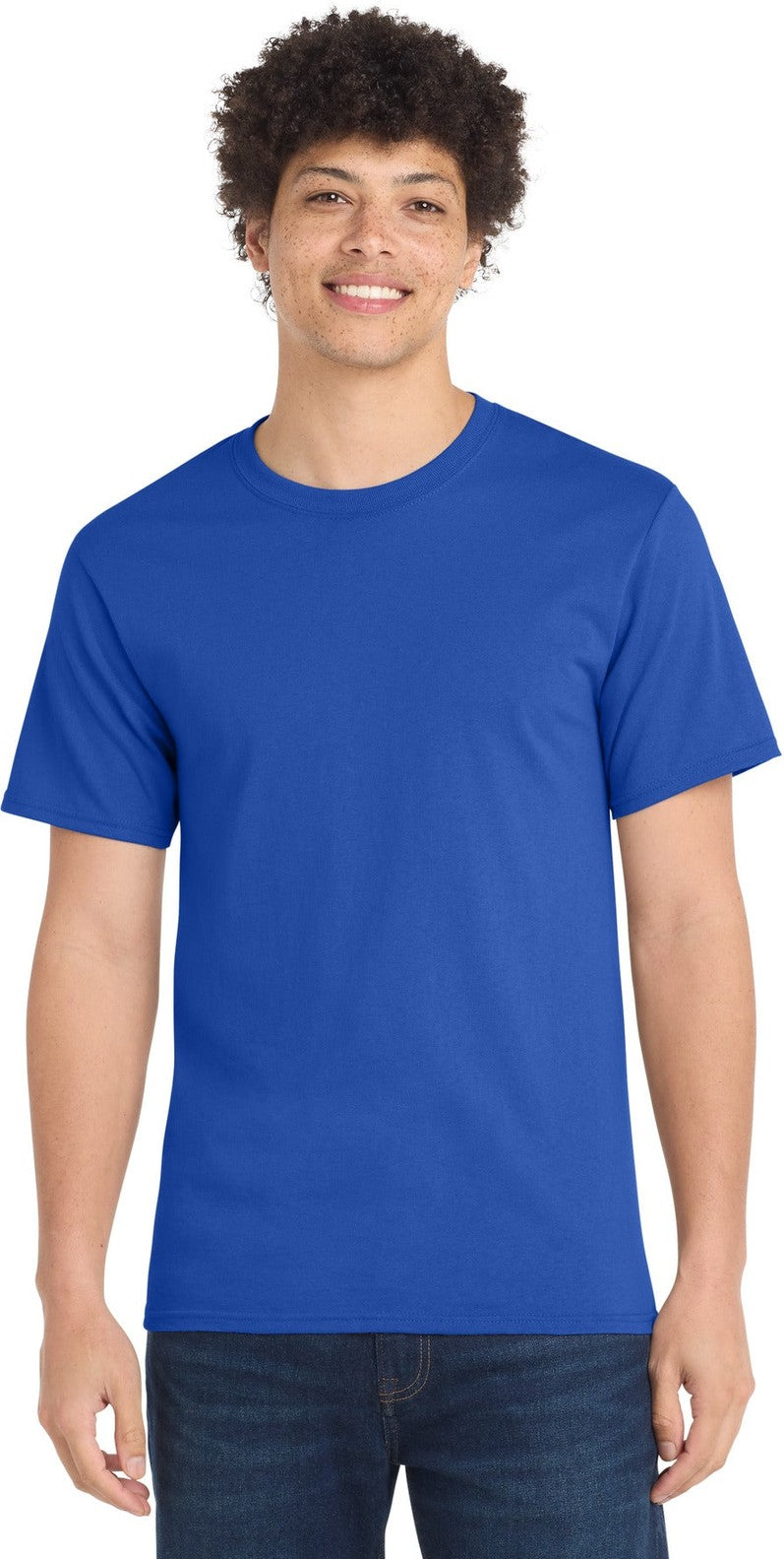 Front View of Royal Port & Co Tall Essential Tee. PC61T
