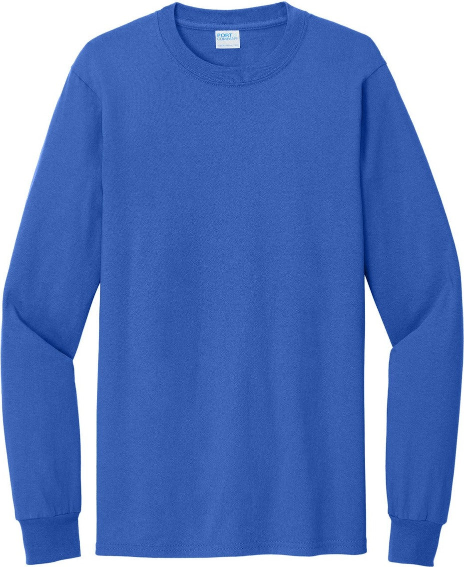 Front View of Royal Port & Co Tall Long Sleeve Essential Tee. PC61LST
