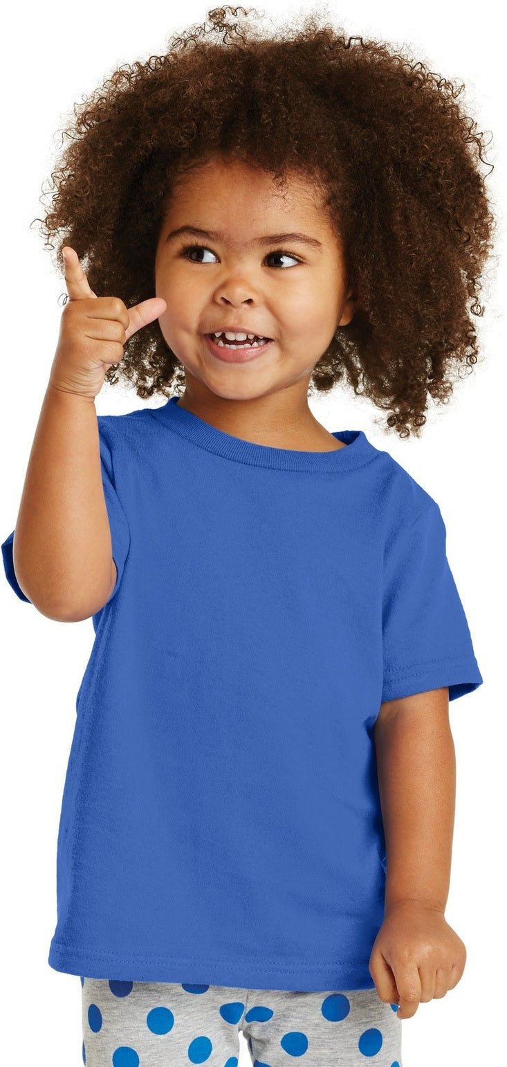 Front View of Royal Port & Co Toddler Core Cotton Tee. CAR54T
