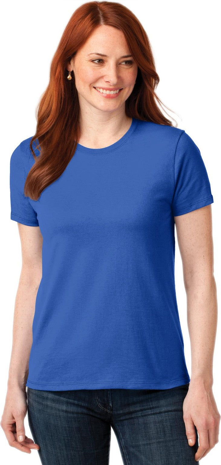 Front View of Royal Port & Co Women's Core Blend Tee. LPC55
