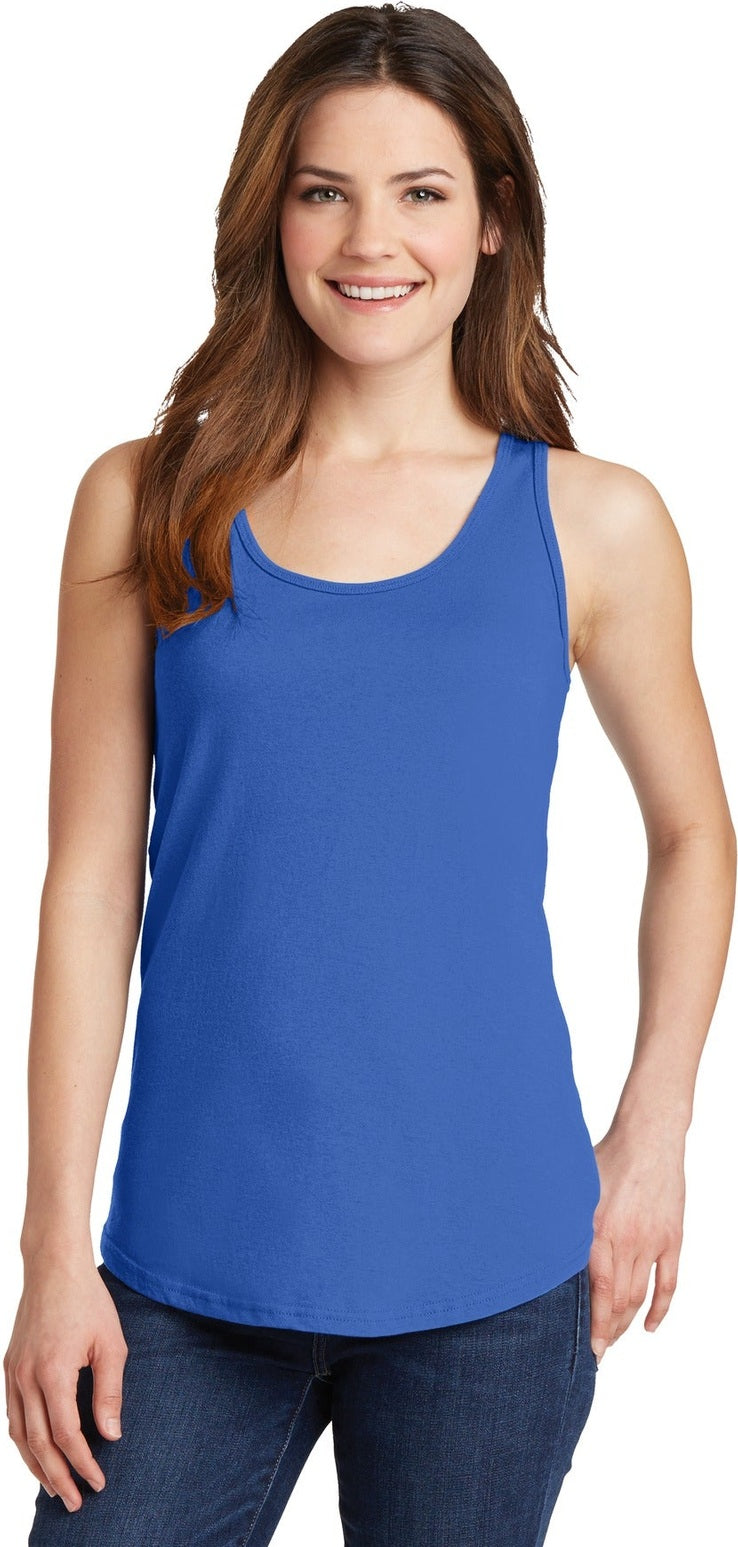 Front View of Royal Port & Co Women's Core Cotton Tank Top. LPC54TT