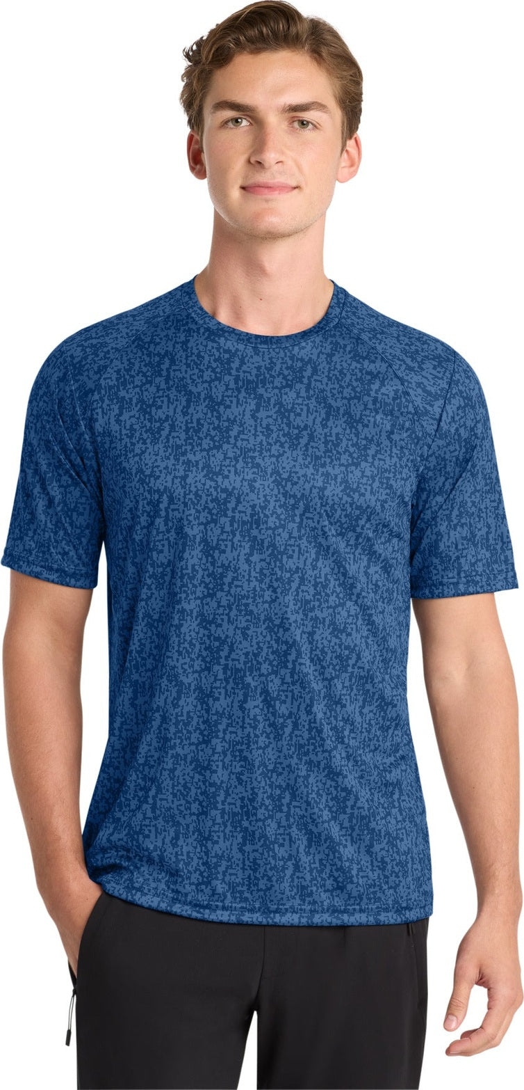 Front View of Royal Sport-Tek Digi Camo Tee. ST460