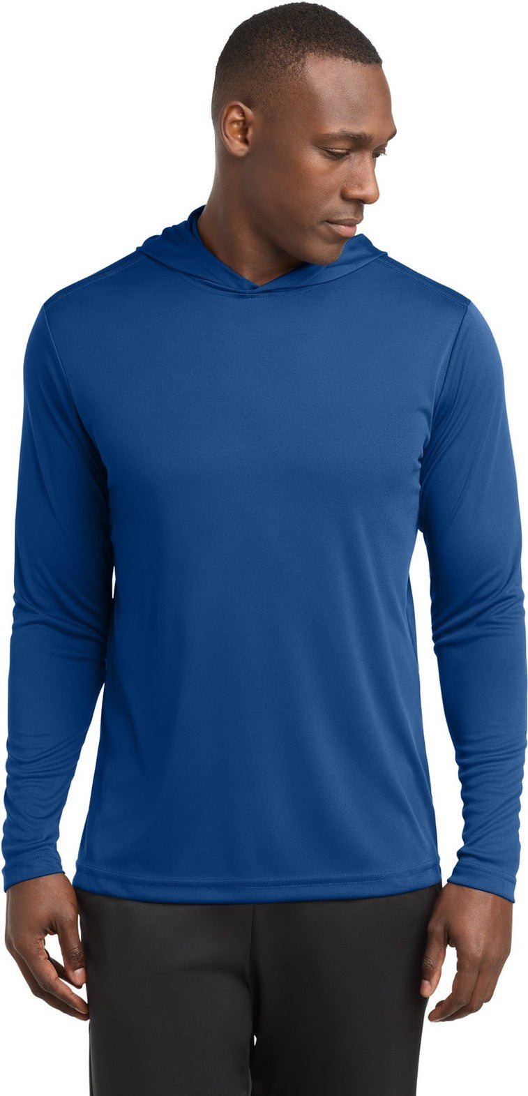 Front View of Royal Sport-Tek PosiCharge Competitor Hooded Pullover. ST358