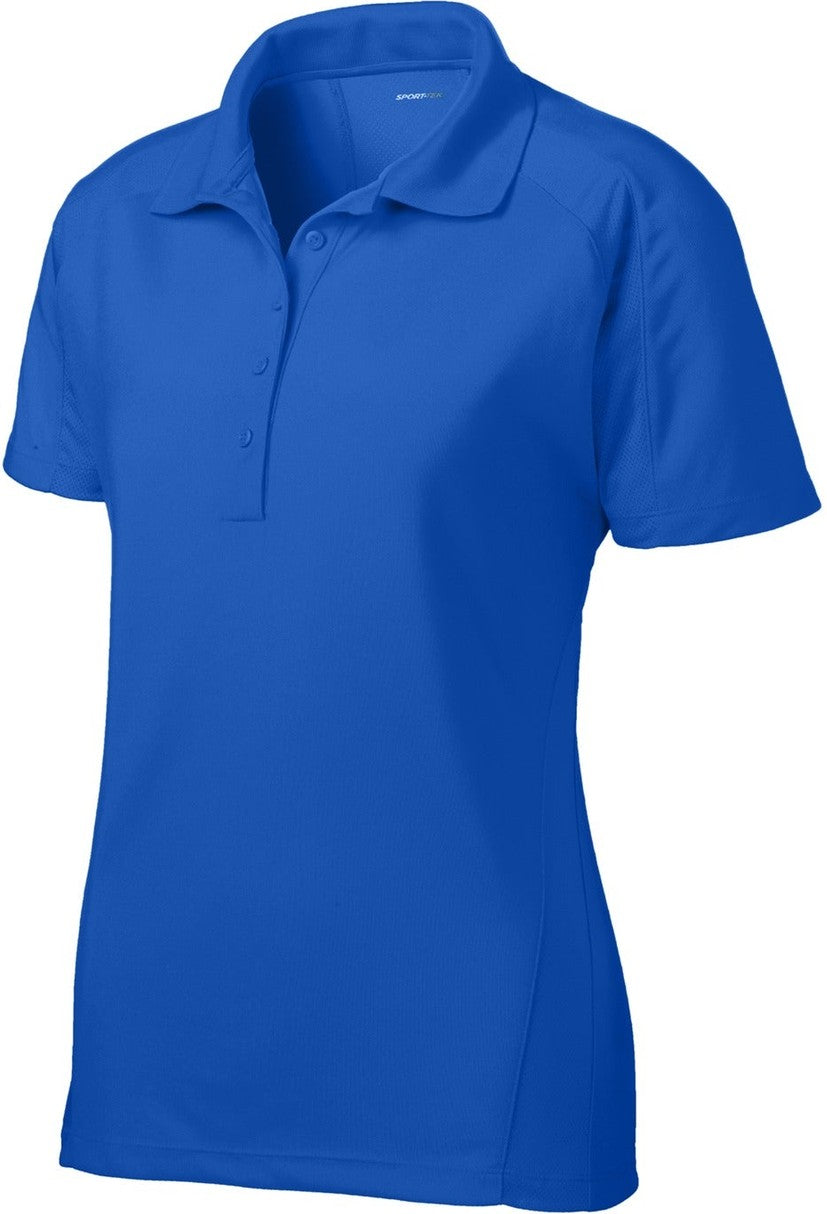 Front View of Royal Sport-Tek Women's Dri-Mesh Pro Polo. L474